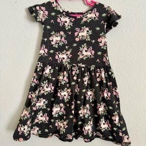 Jumping Beans 4T floral unicorn dress